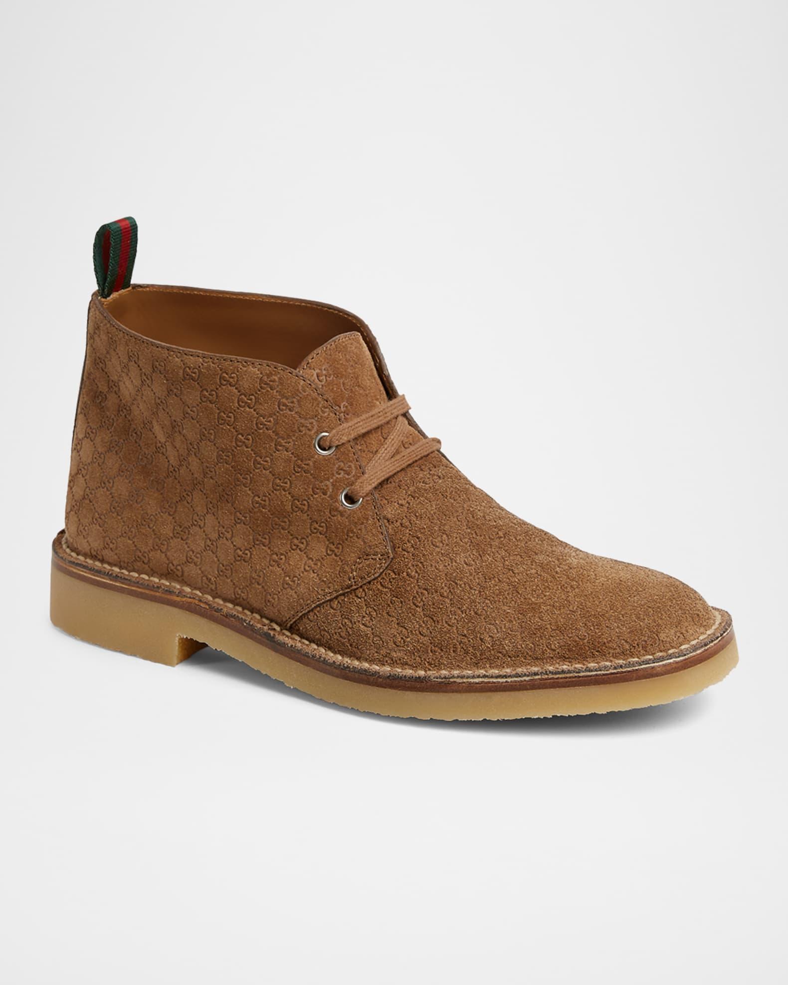 Men's Moreau GG Suede Lace-Up Ankle Boots Product Image