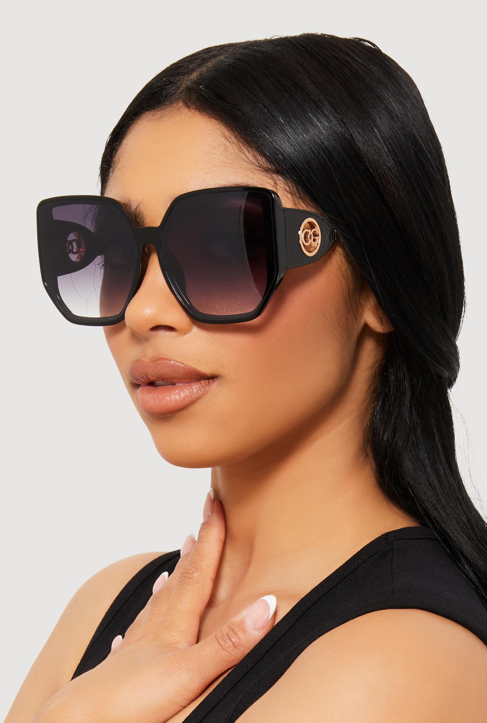 Cut Out Detail Ombre Sunglasses Female Product Image
