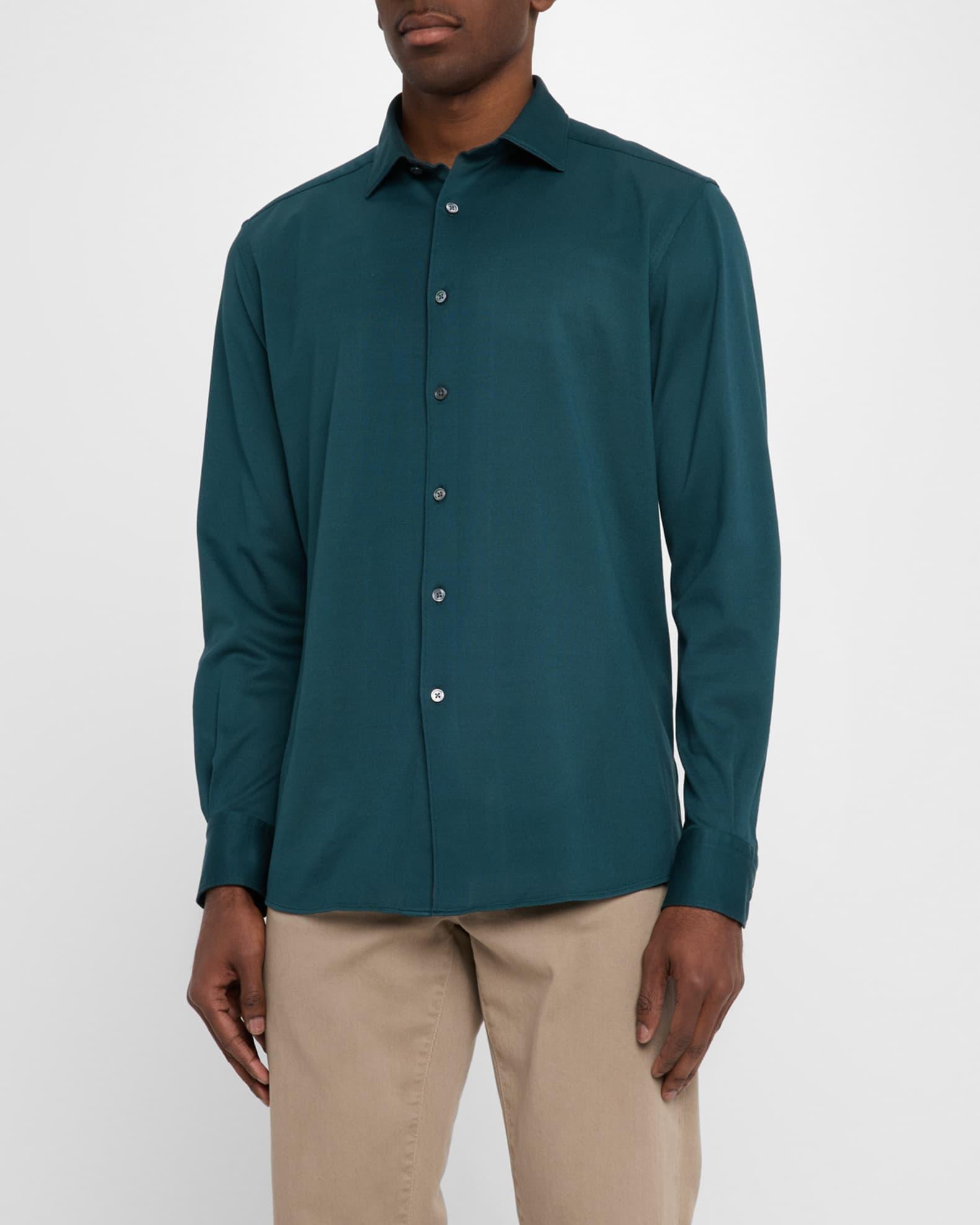 Men's Cotton Pique Sport Shirt Product Image