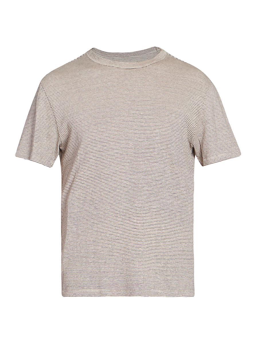 Mens Multico Linen-Blend T-Shirt Product Image