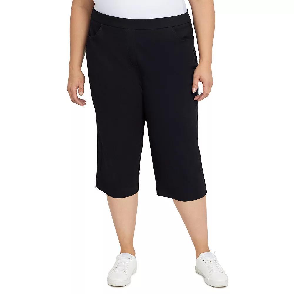 Plus Alfred Dunner Allure Capri Pants, Women's, Size: 18 W, Pure White Product Image