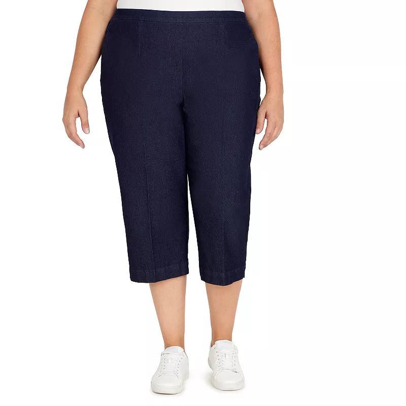Women's Alfred Dunner Denim Capri Pants, Size: 14, White Product Image