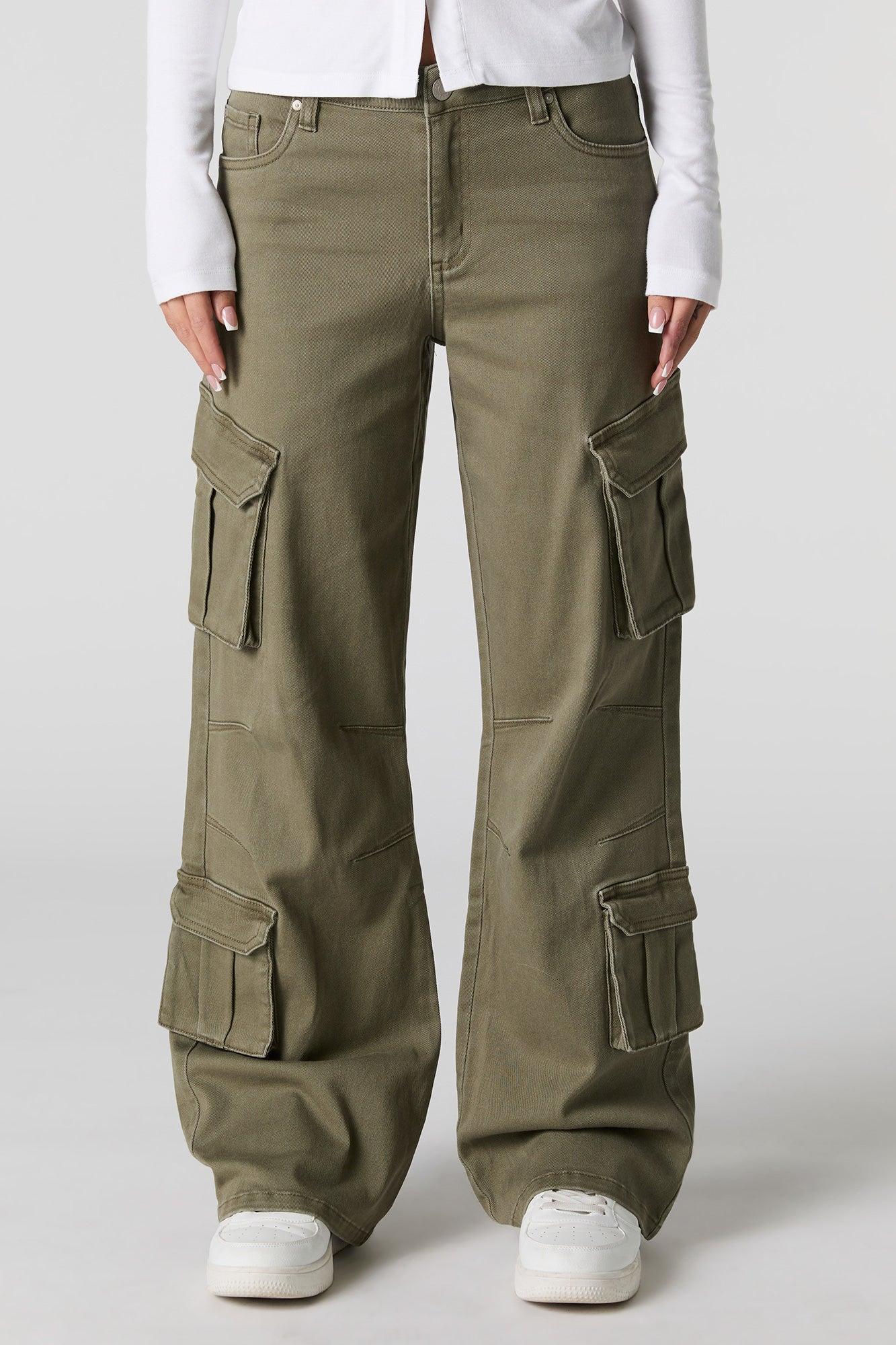 Stretch Denim Straight Leg Cargo Jean Female Product Image