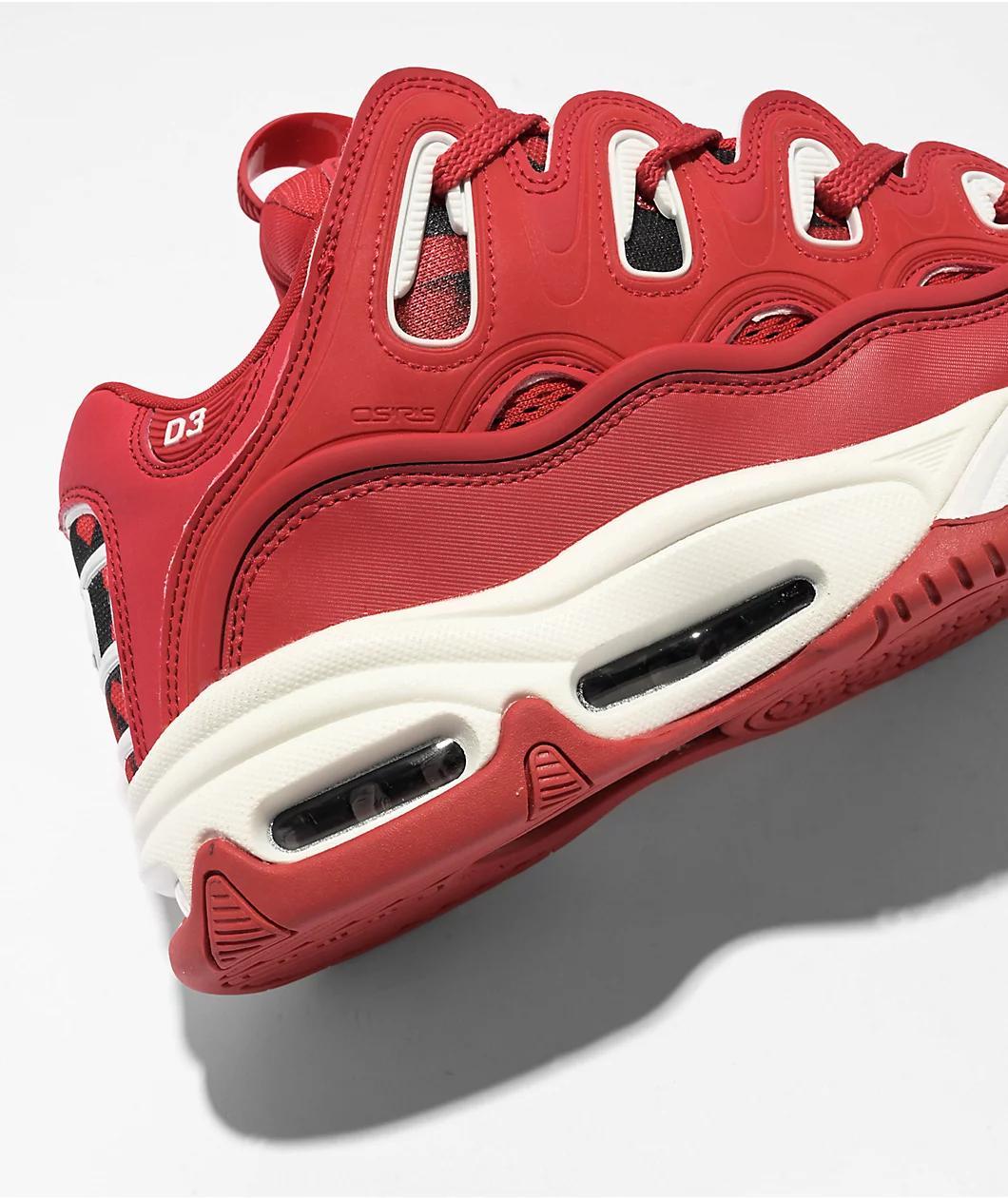 Osiris D3 2001 Red & Rizing Sun Skate Shoes Product Image