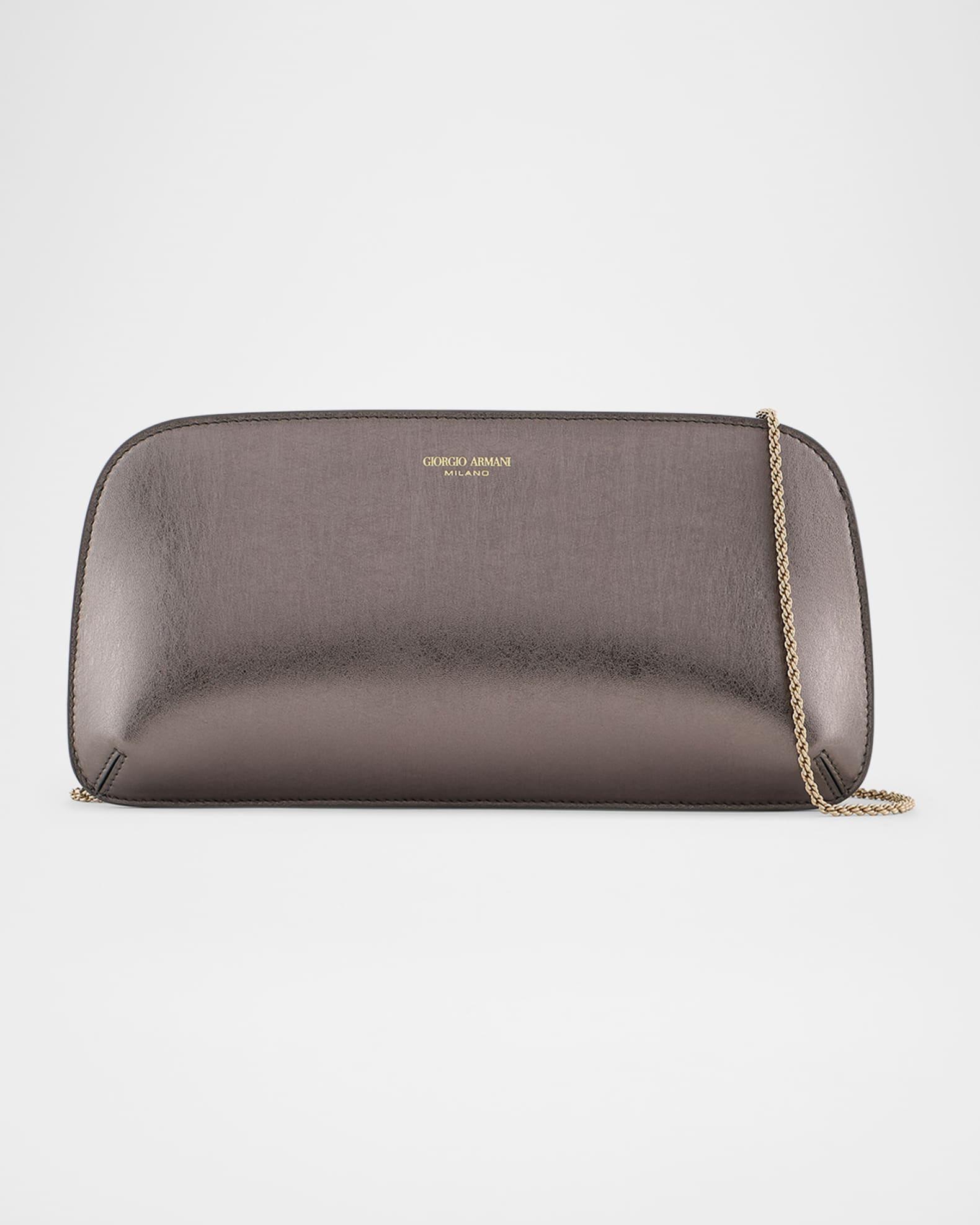 La Prima Large Metallic Leather Clutch Bag Product Image