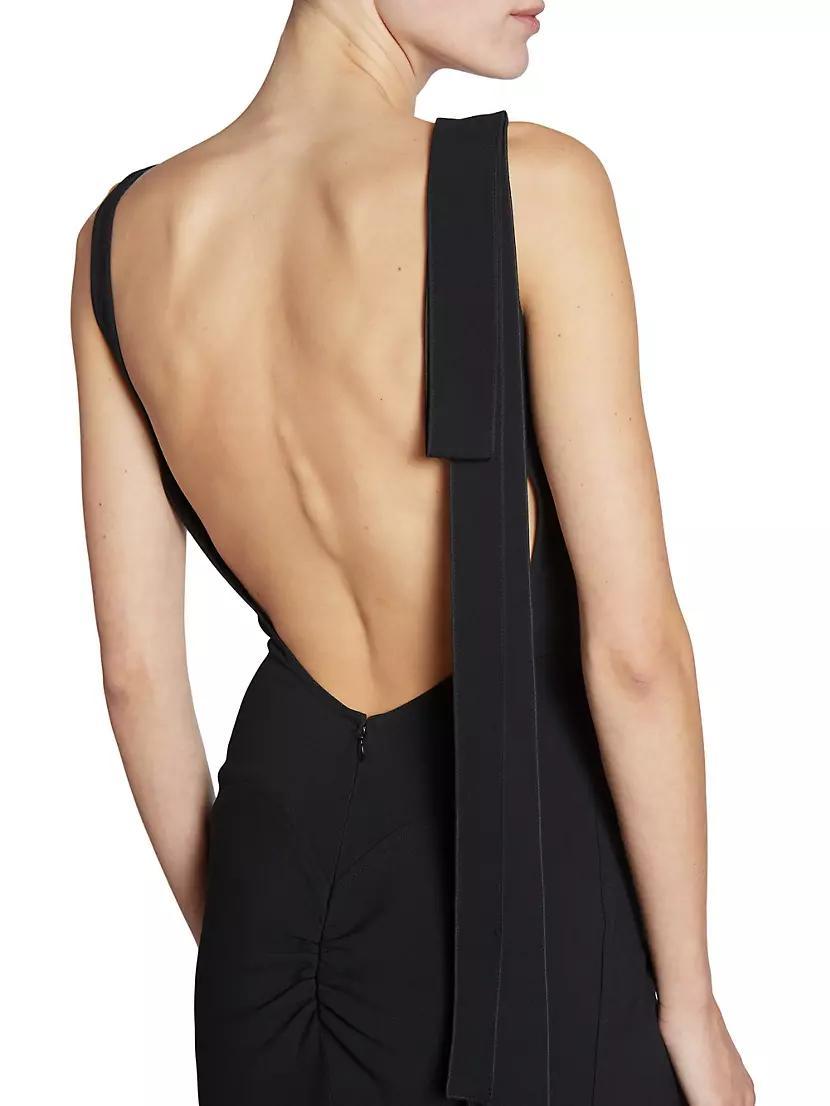 V-Neck Gathered Waist Gown Product Image