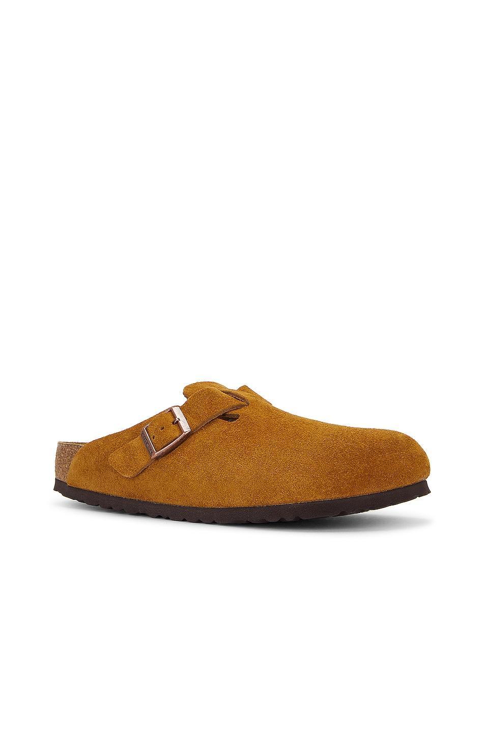 Birkenstock Mens Boston Suede Slide-On Soft Footbed Clogs Product Image