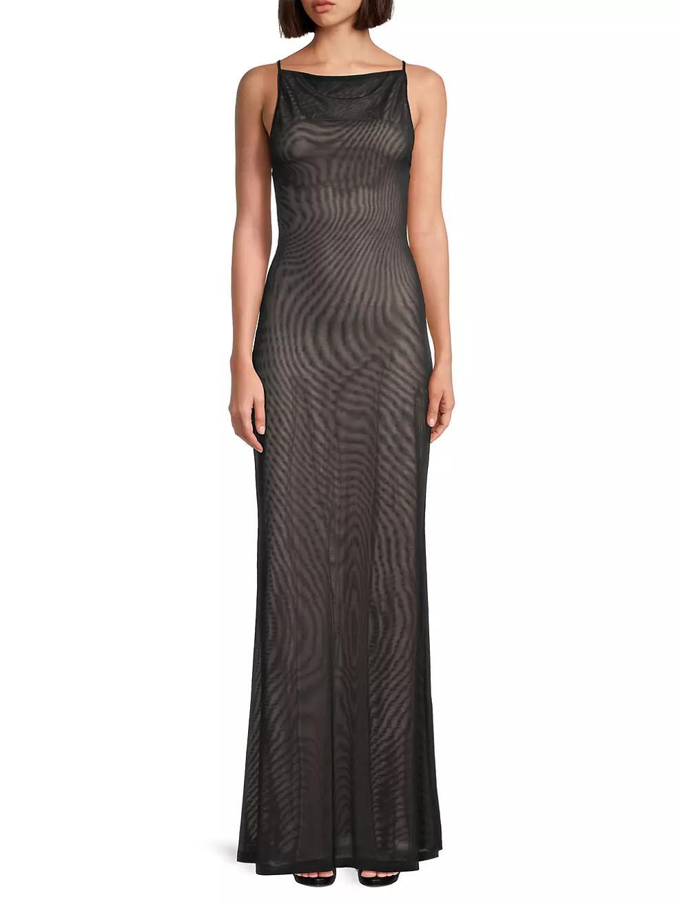 Nina Ripple Mesh Gown Product Image