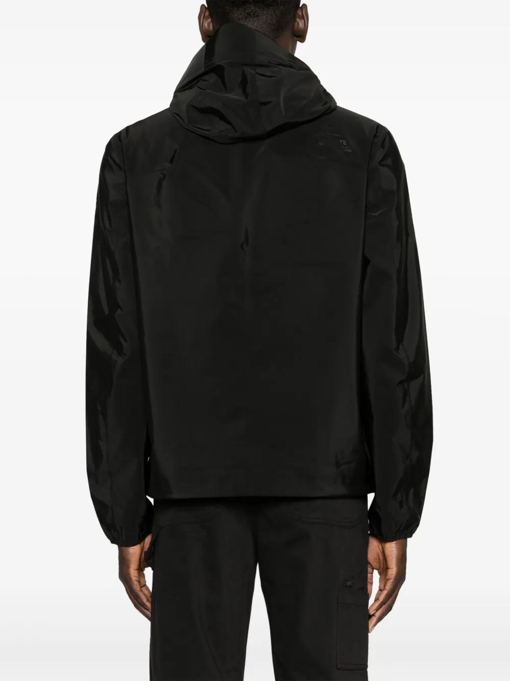 logo-patch waterproof hooded jacket Product Image