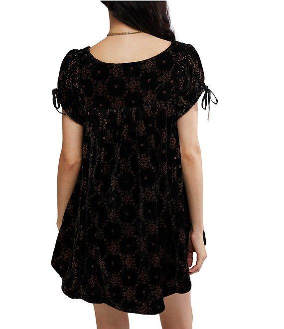 Free People Velvet Summer Camp Floral Square Neck Short Sleeve Tunic Product Image