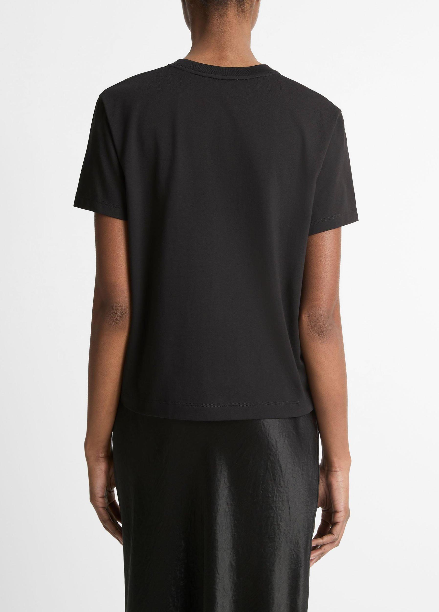 Womens Pima Cotton Crew Neck T-Shirt, Sky Powder, Size XXS Vince Product Image