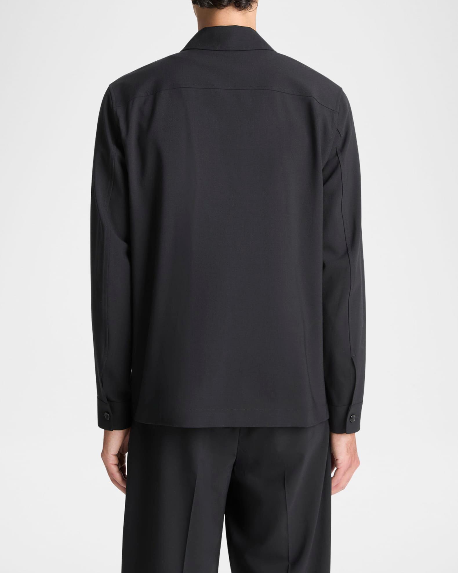 Men's Wool-Blend Two-Pocket Shirt Jacket Product Image