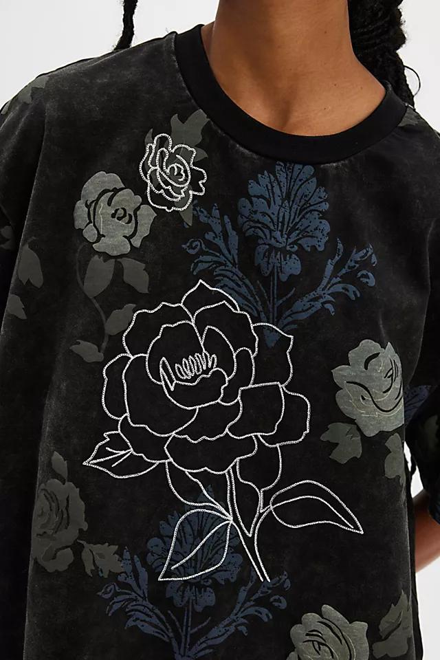 Denim and Bone Floral Grunge Tee Product Image
