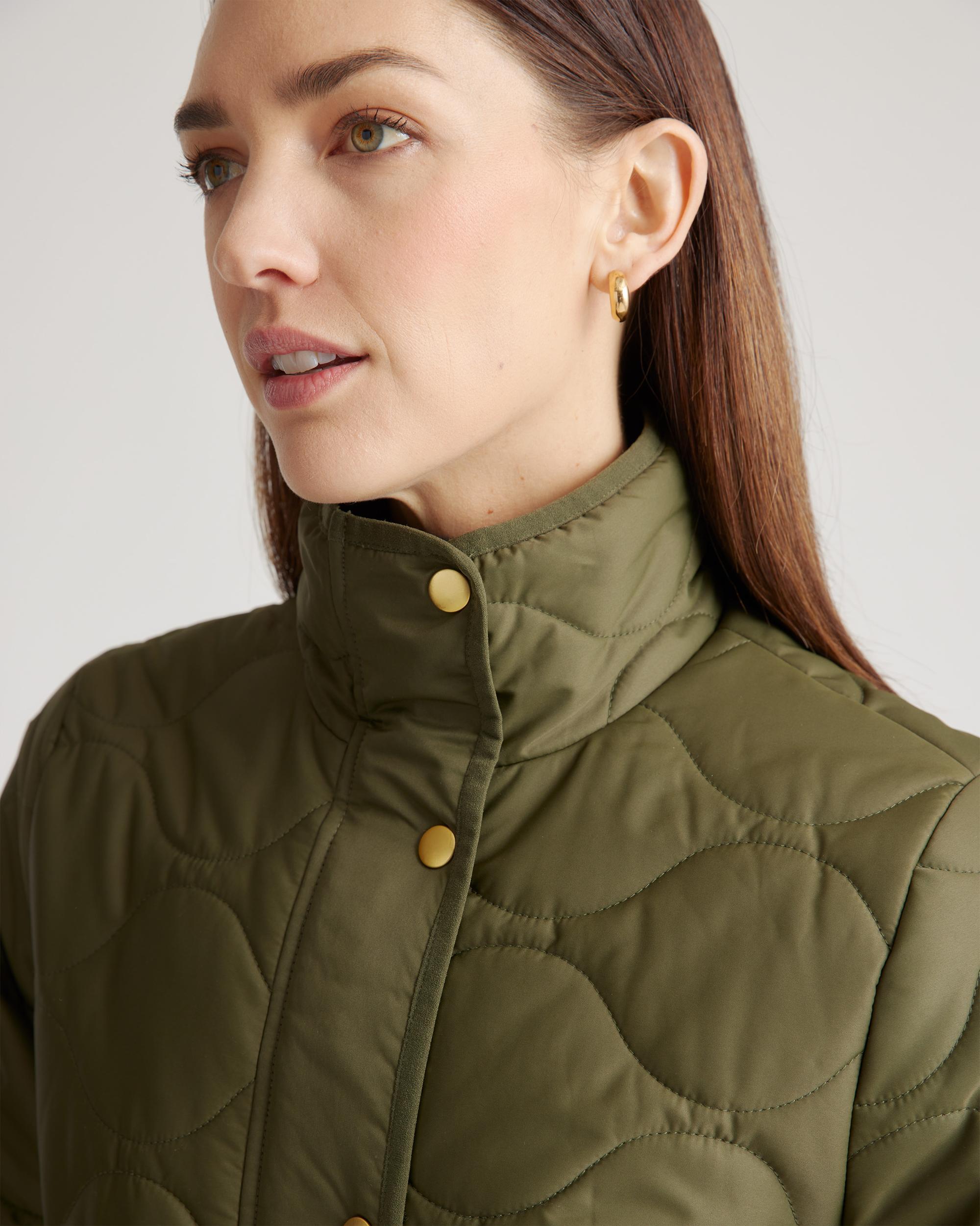 Quince | Women's Featherless Quilted Long Puffer Jacket Size XL, Nylon Product Image