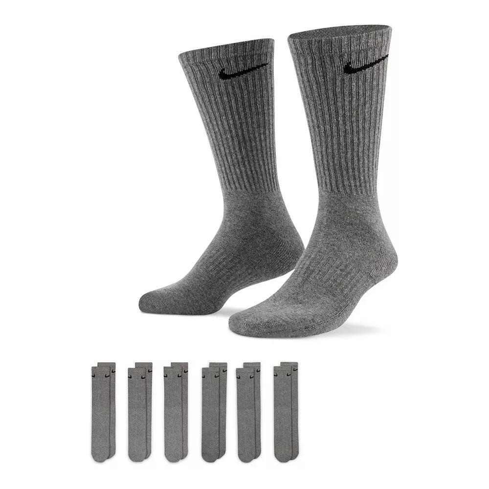 Men's Nike 6-Pack Everyday Cushioned Crew Training Socks, Size: 6-8, Gray Product Image