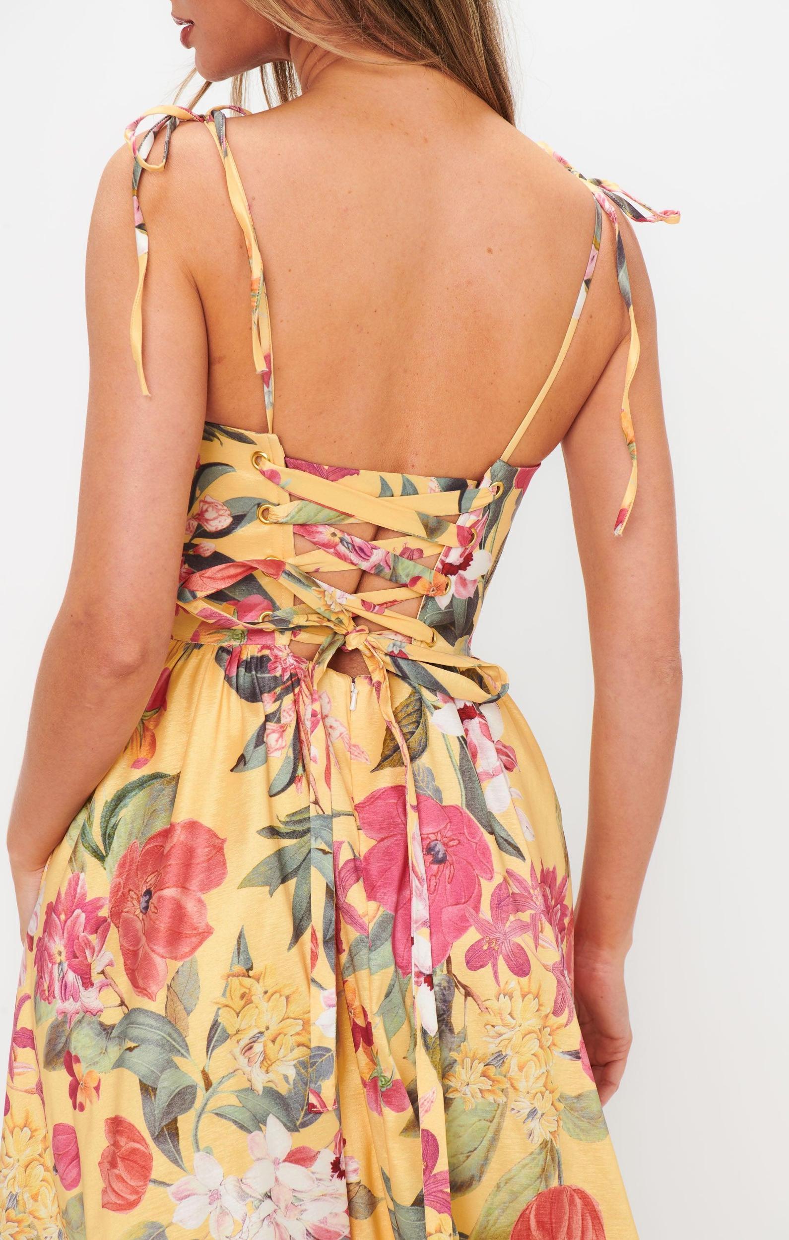 Juliet Maxi Dress ~ Mimosa Floral Taffeta Product Image