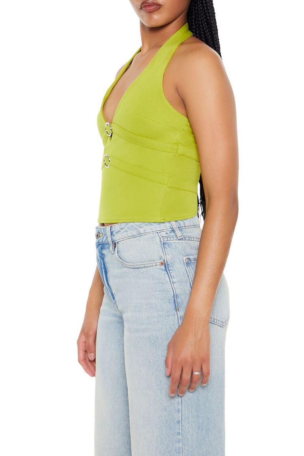 Ponte Knit O-Ring Halter Top | Forever 21 Product Image
