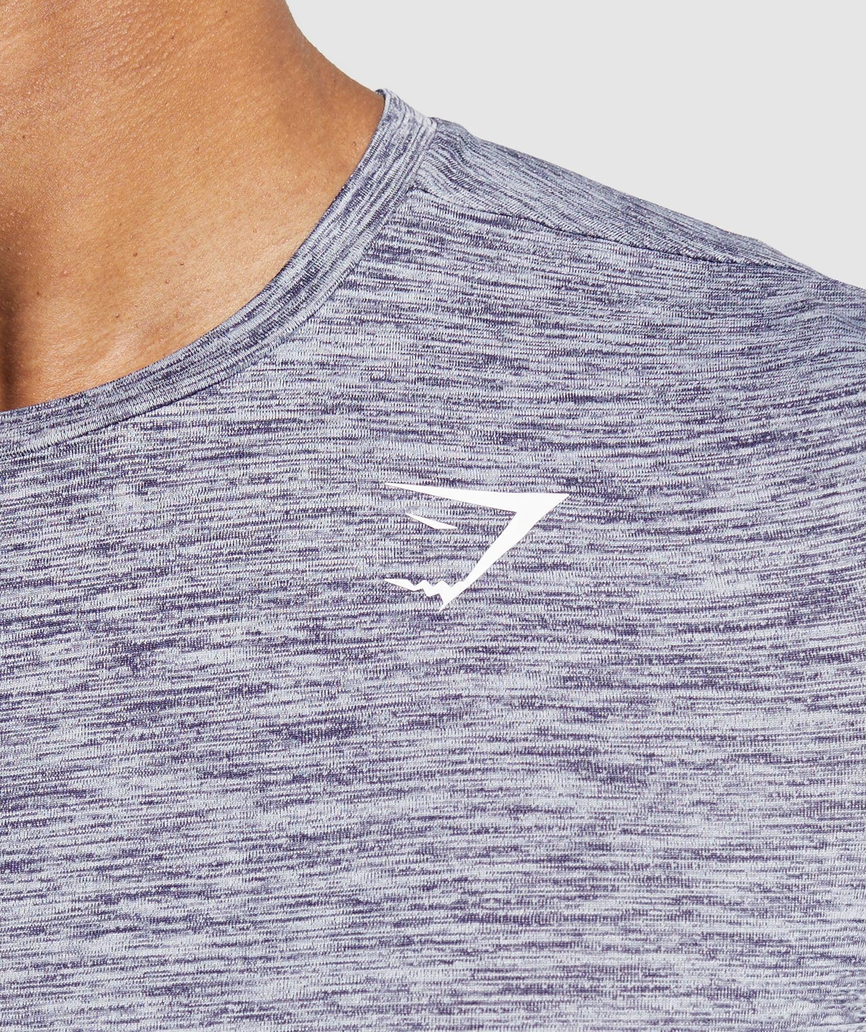 Gymshark Arrival Marl T-Shirt - Weighted Purple/White Marl Male Product Image