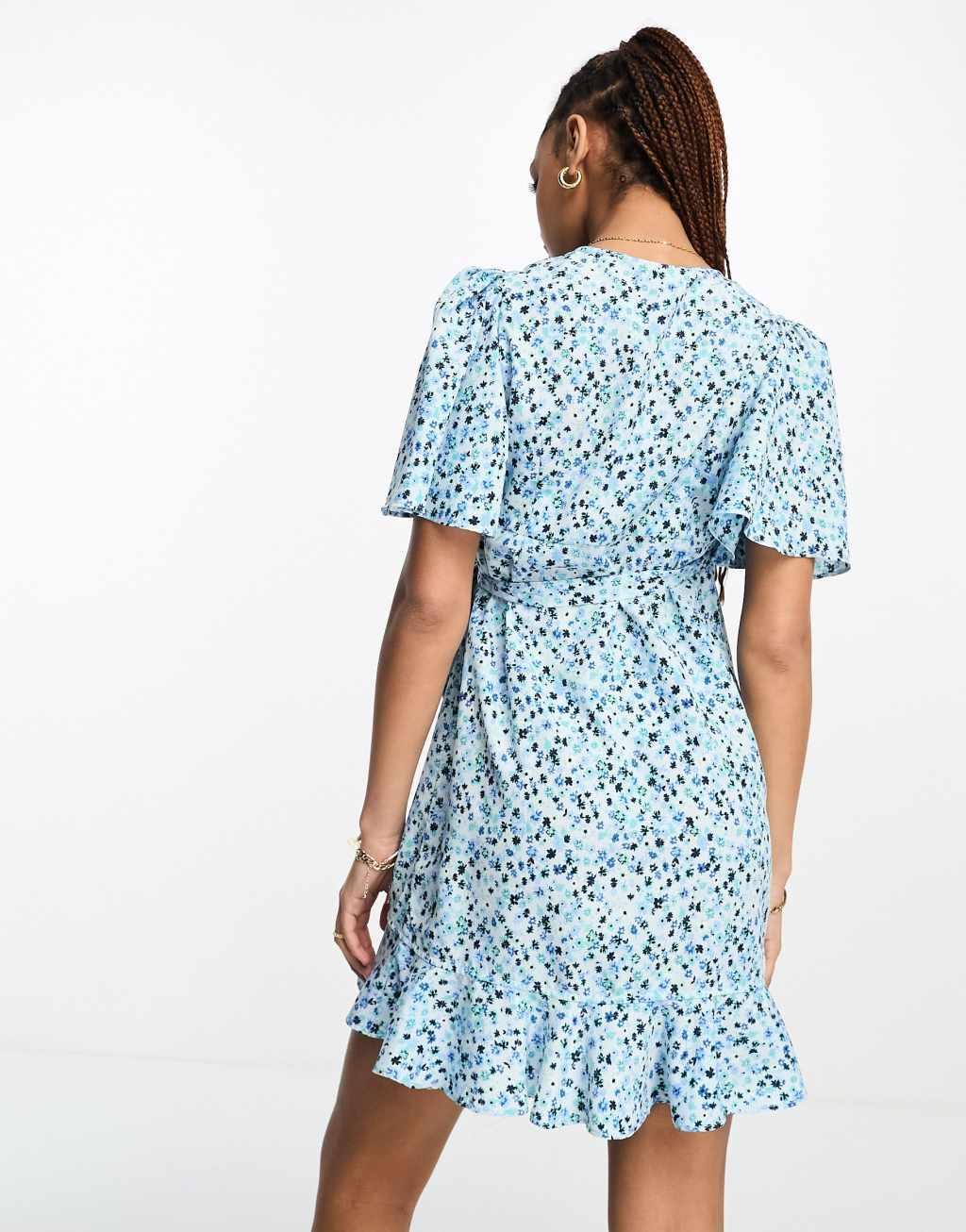 Vero Moda wrap front mini dress Product Image