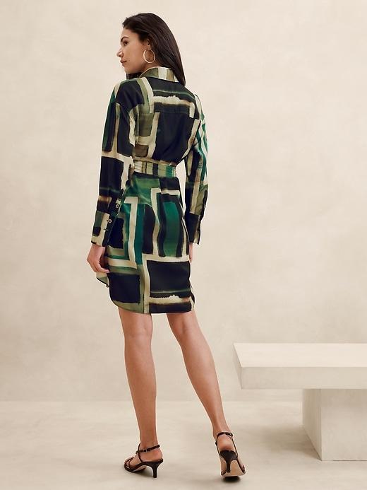Satin Mini Shirtdress Product Image