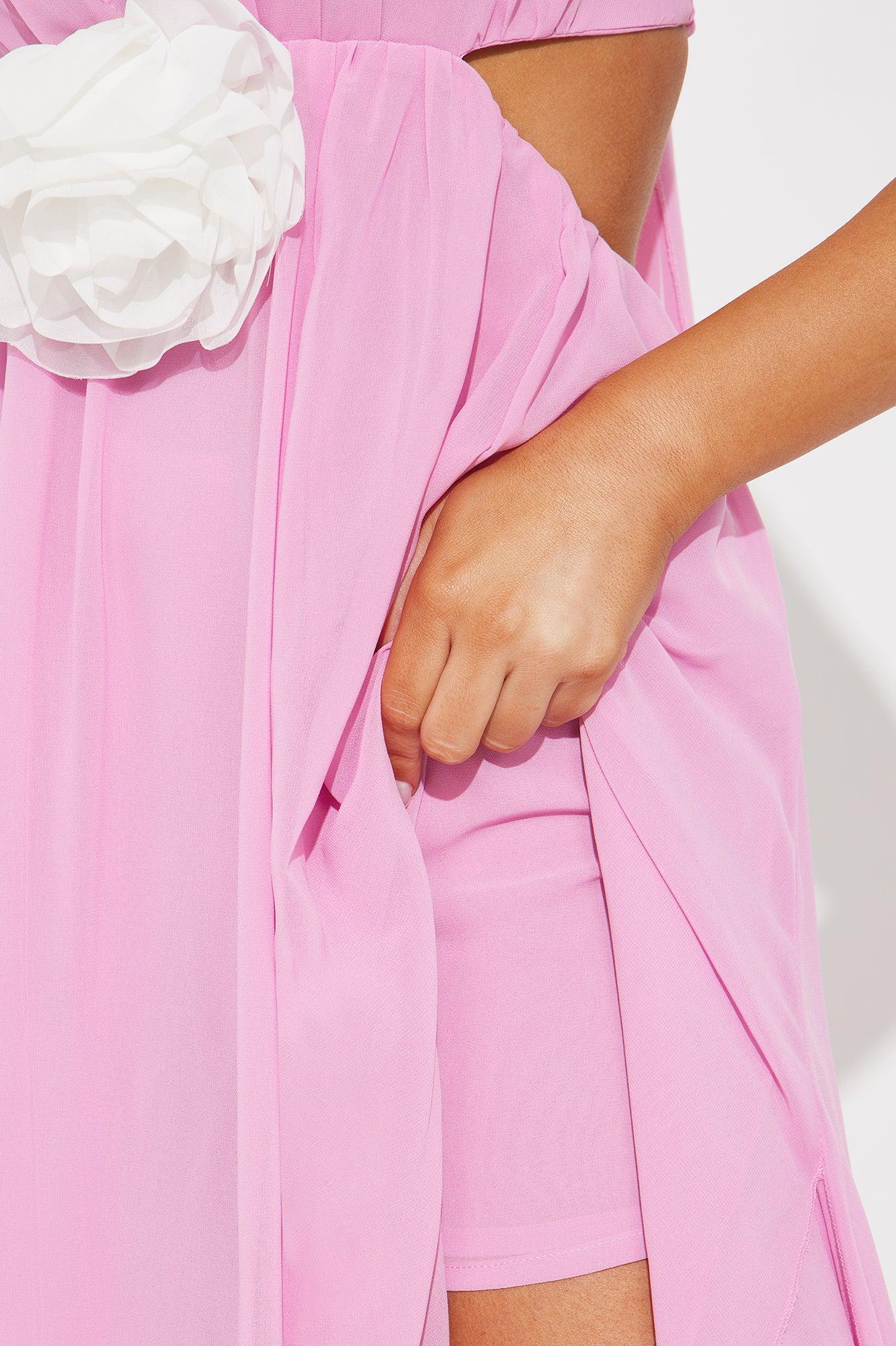 Ericka Chiffon Maxi Dress - Pink Product Image