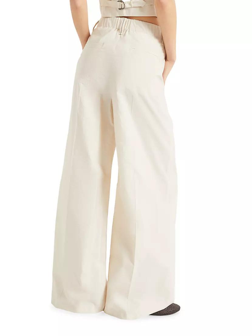 Techno Cotton Poplin Sartorial Loose Trousers Product Image