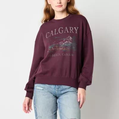 Arizona Juniors Womens Crew Neck Long Sleeve Sweatshirt Product Image