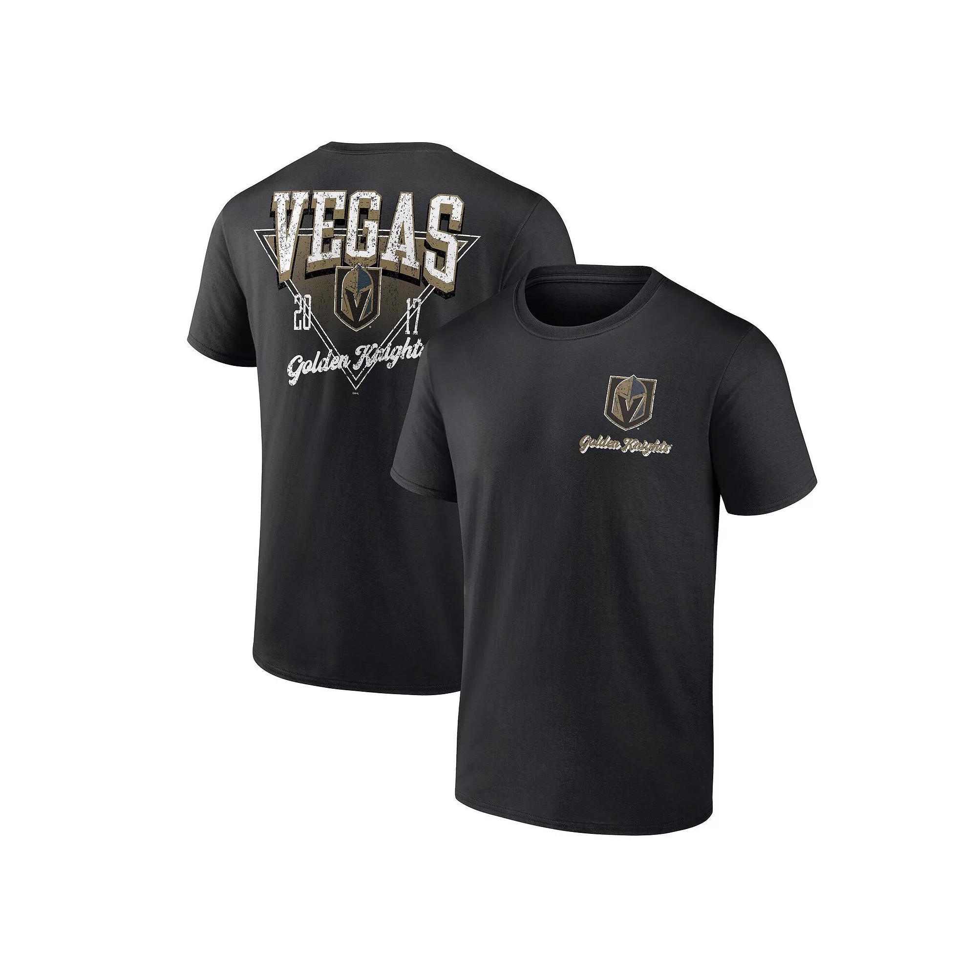 Men's Logo Athletic Black Vegas Golden Knights Never Over T-Shirt, Size: Large, Lvk Black Product Image