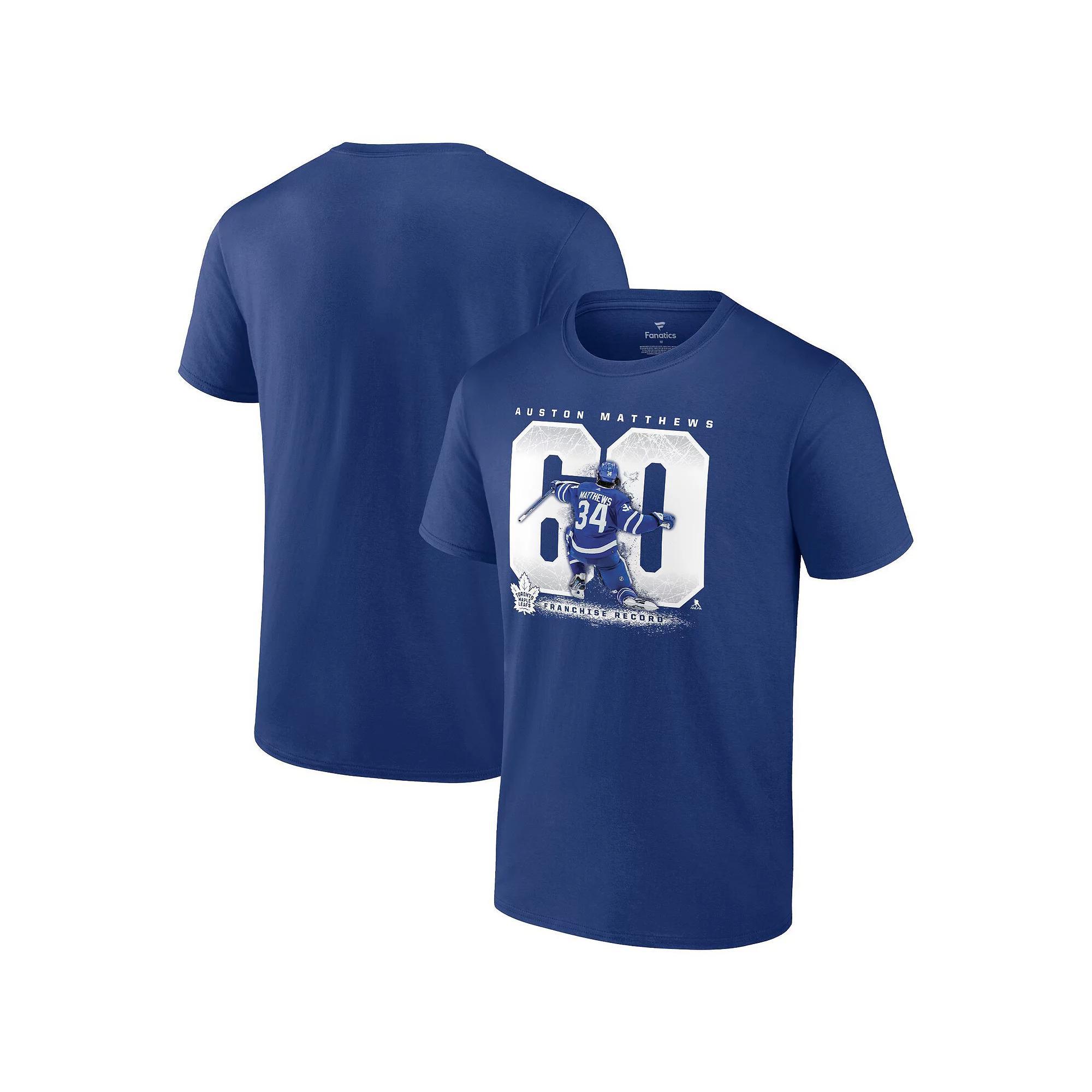 Men's Fanatics Branded Auston Matthews Blue Toronto Maple Leafs Big & Tall Goal Record T-Shirt, Size: 3XLT, Mpl Blue Product Image