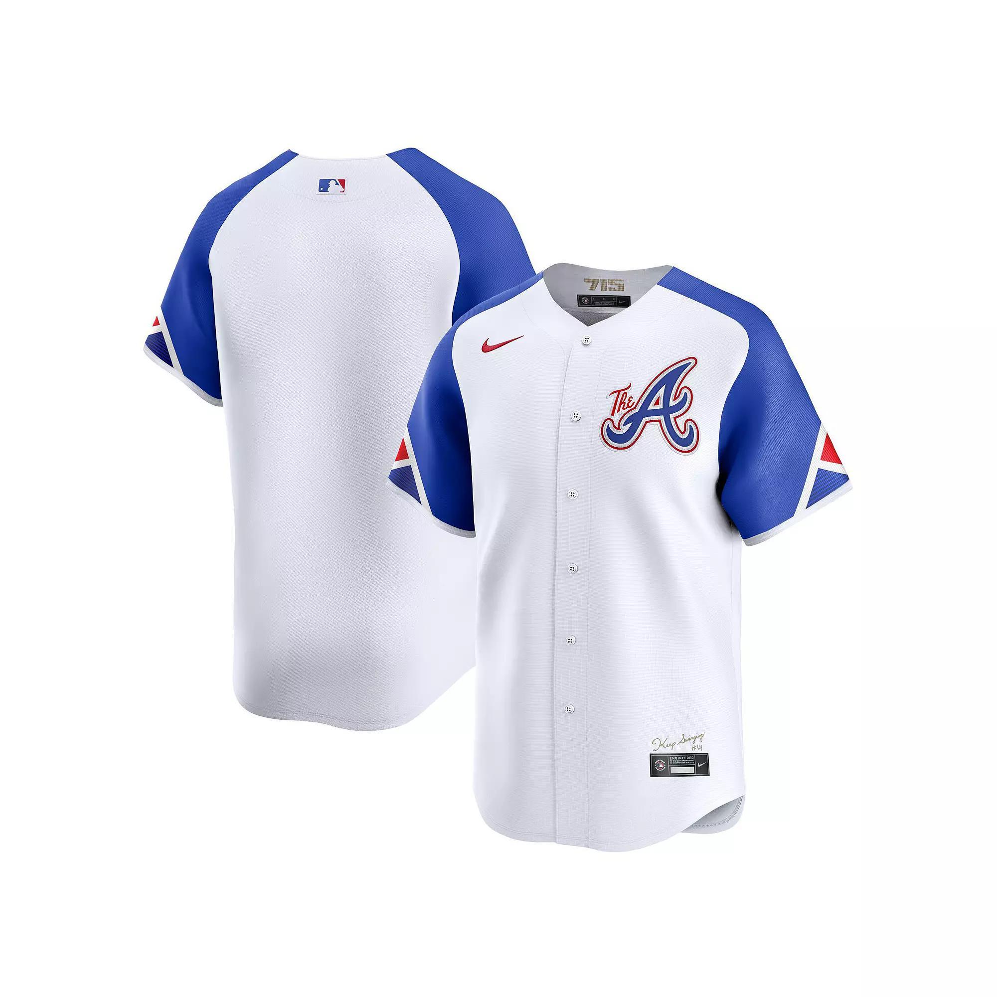 Men's Nike White Atlanta Braves City Connect Limited Jersey, Size: Medium Product Image