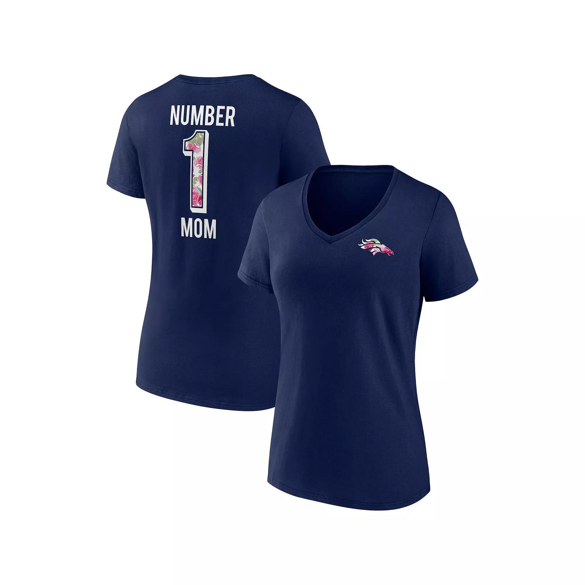 Women's Fanatics Branded Deep Sea Blue Seattle Kraken Team Mother's Day V-Neck T-Shirt, Size: Small, Krk Blue Product Image