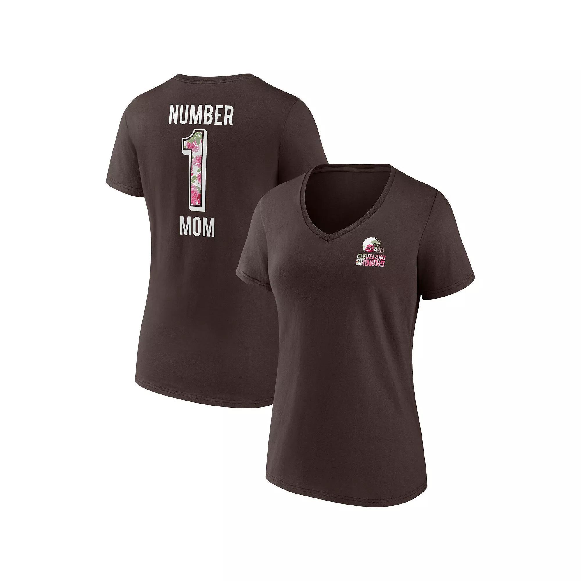 Women's Fanatics Branded Cardinal Arizona Cardinals Team Mother's Day V-Neck T-Shirt, Size: Large, Red Product Image