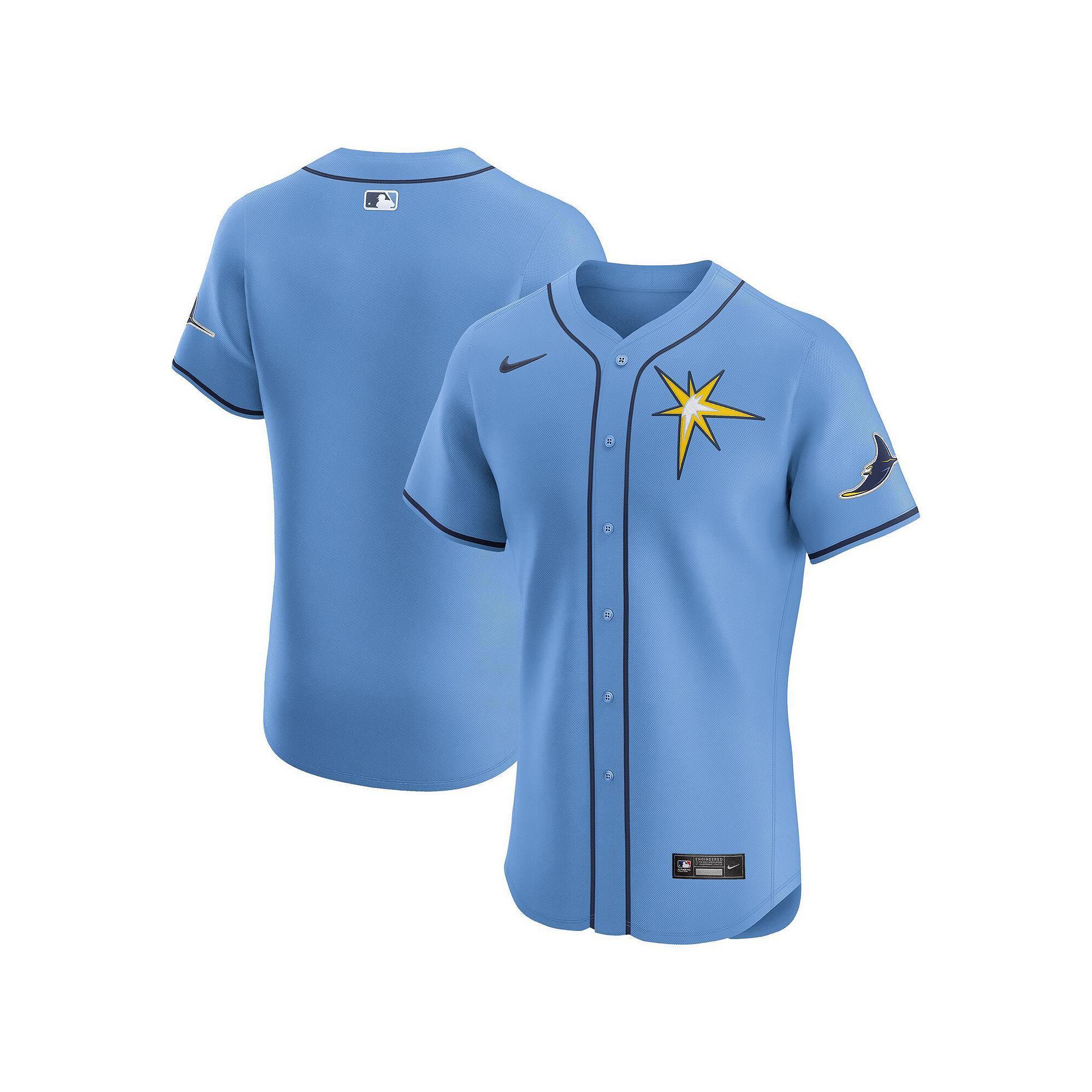 Men's Nike Light Blue Tampa Bay Rays Alternate Vapor Premier Elite Patch Jersey, Size: 44 Product Image