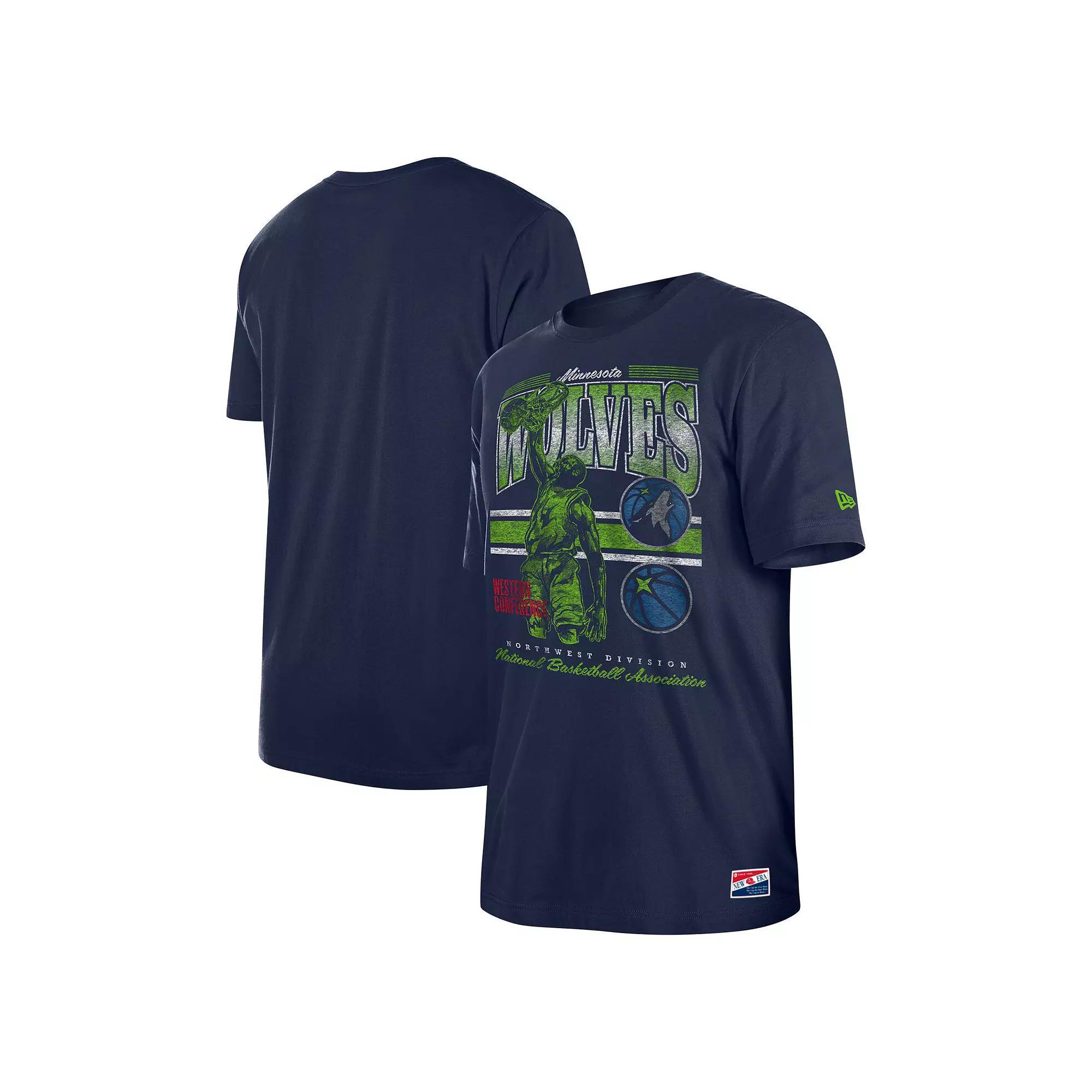 Men's New Era Blue Dallas Mavericks Enzyme Wash Oversized T-Shirt, Size: Small Product Image