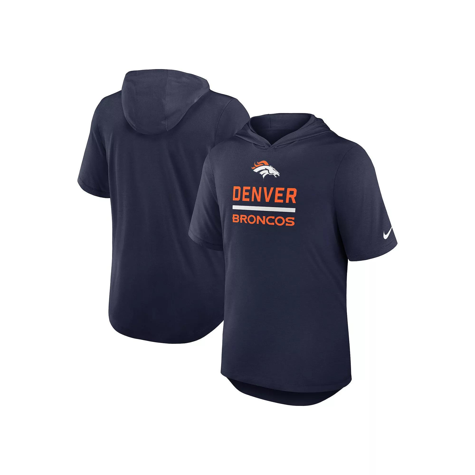 Men's Nike Anthracite Miami Dolphins Tri-Blend Performance Hoodie T-Shirt, Size: 2XL, Grey Product Image