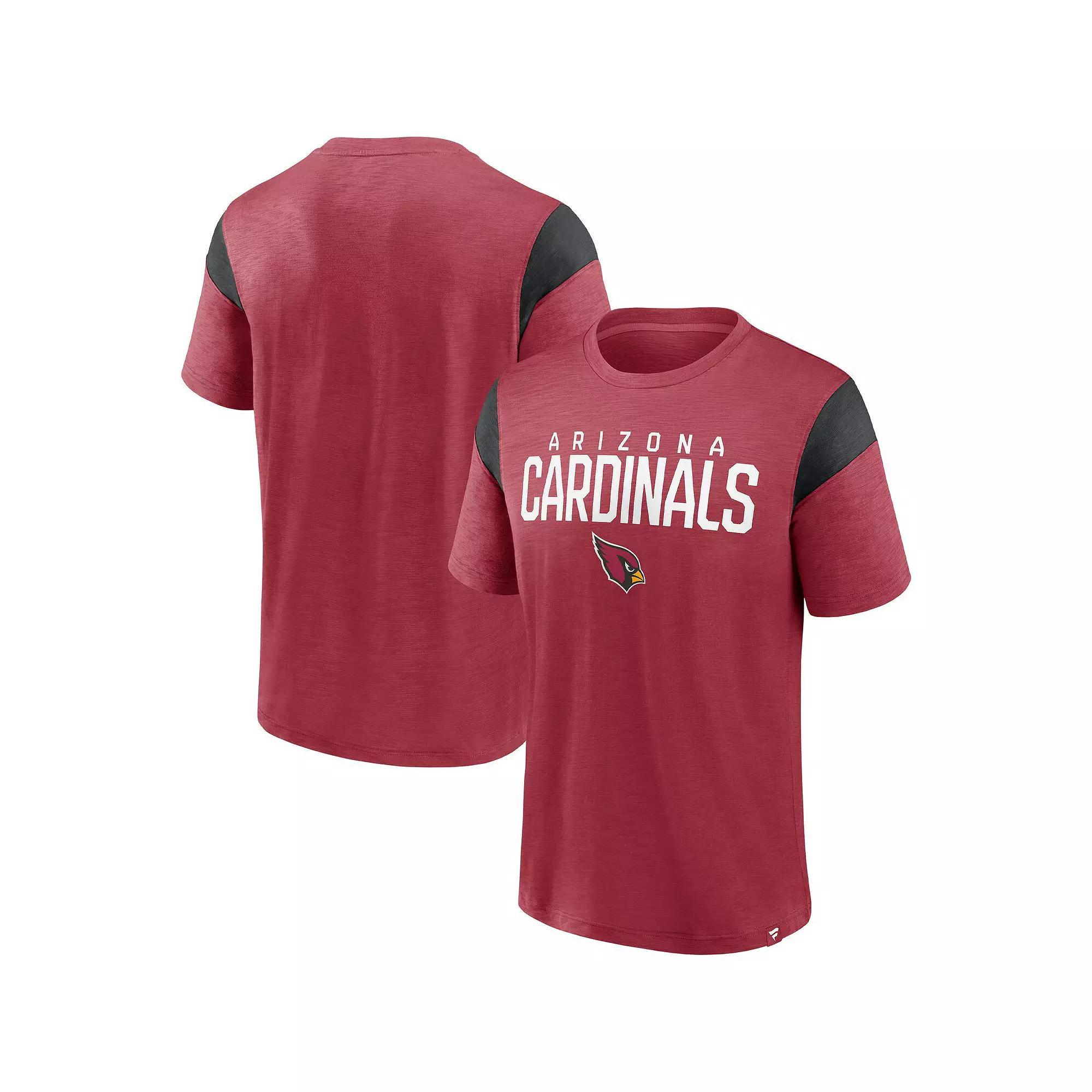 Men's Fanatics Branded Cardinal/Black Arizona Cardinals Home Stretch Team T-Shirt, Size: Small, Red Product Image