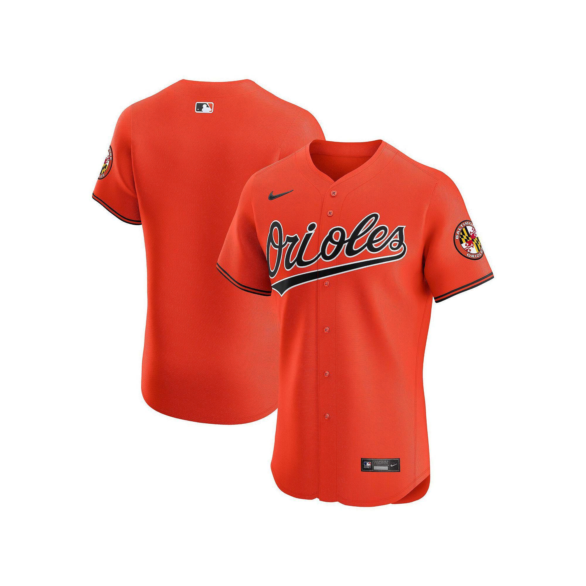 Men's Nike Orange Baltimore Orioles Alternate Vapor Premier Elite Patch Jersey, Size: 48 Product Image