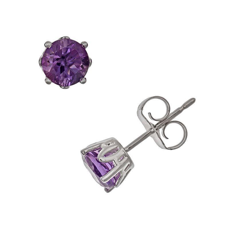 Celebration Gems Sterling Silver Aquamarine Stud Earrings, Women's, Blue Product Image