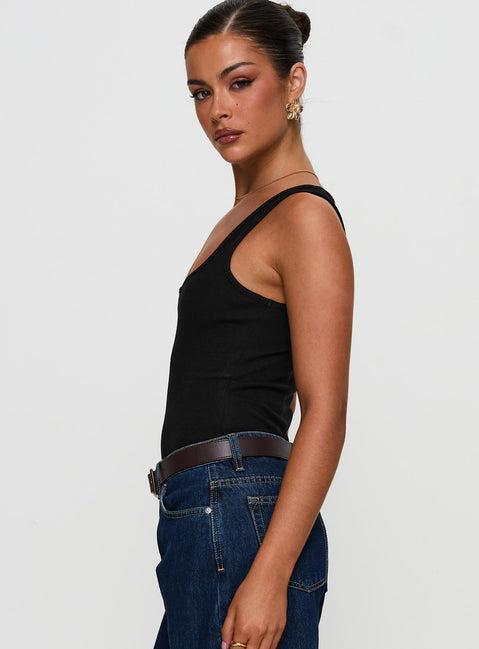 Baseline Rib Bodysuit Black Product Image