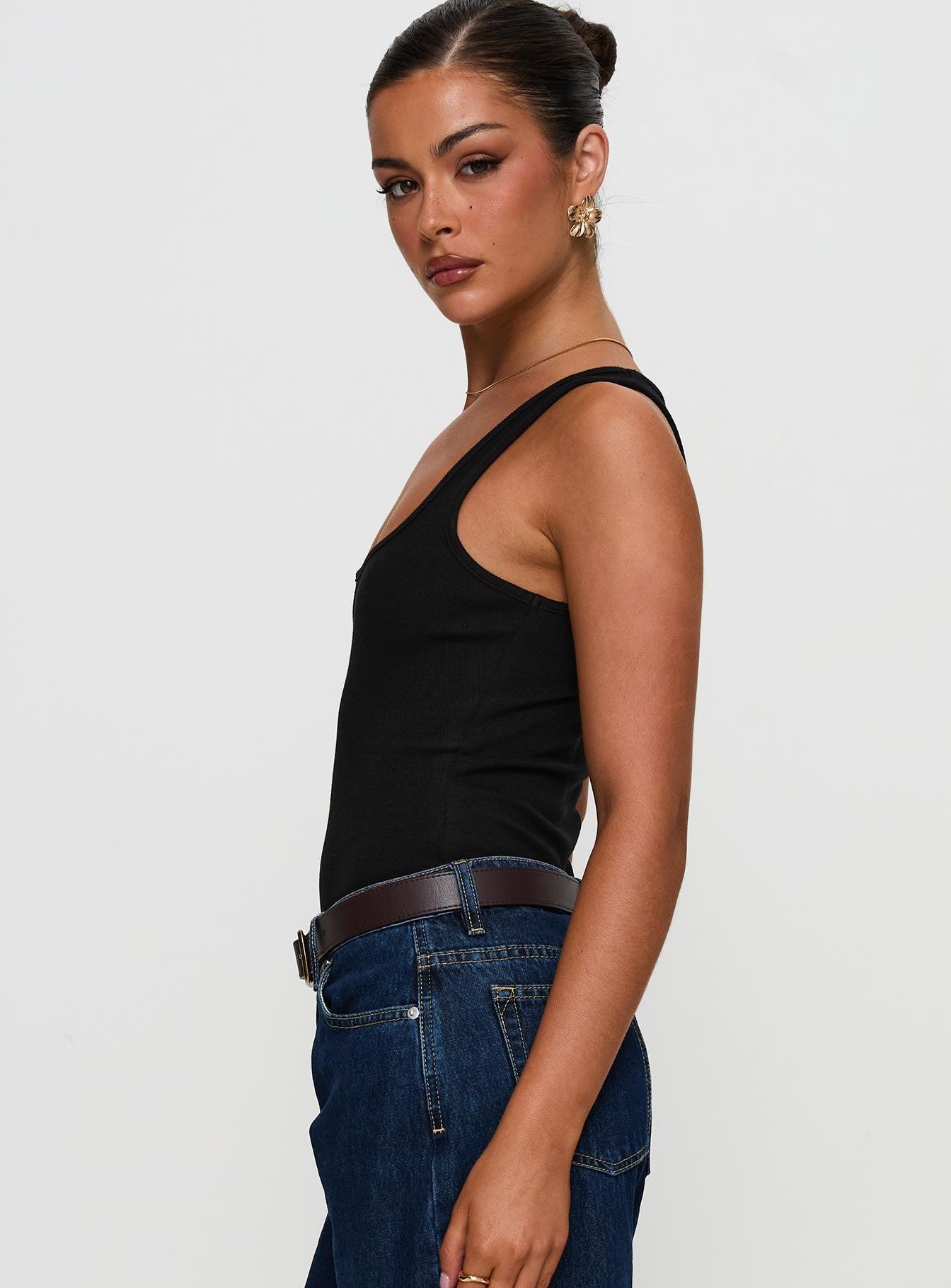 Baseline Rib Bodysuit Black Product Image