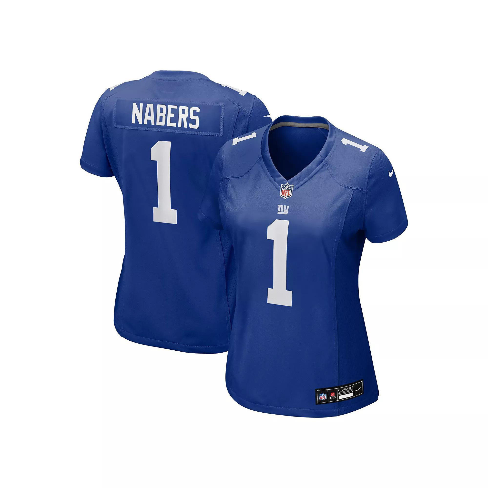 Women's Nike Malik Nabers  Royal New York Giants Game Jersey, Size: Small, Blue Product Image