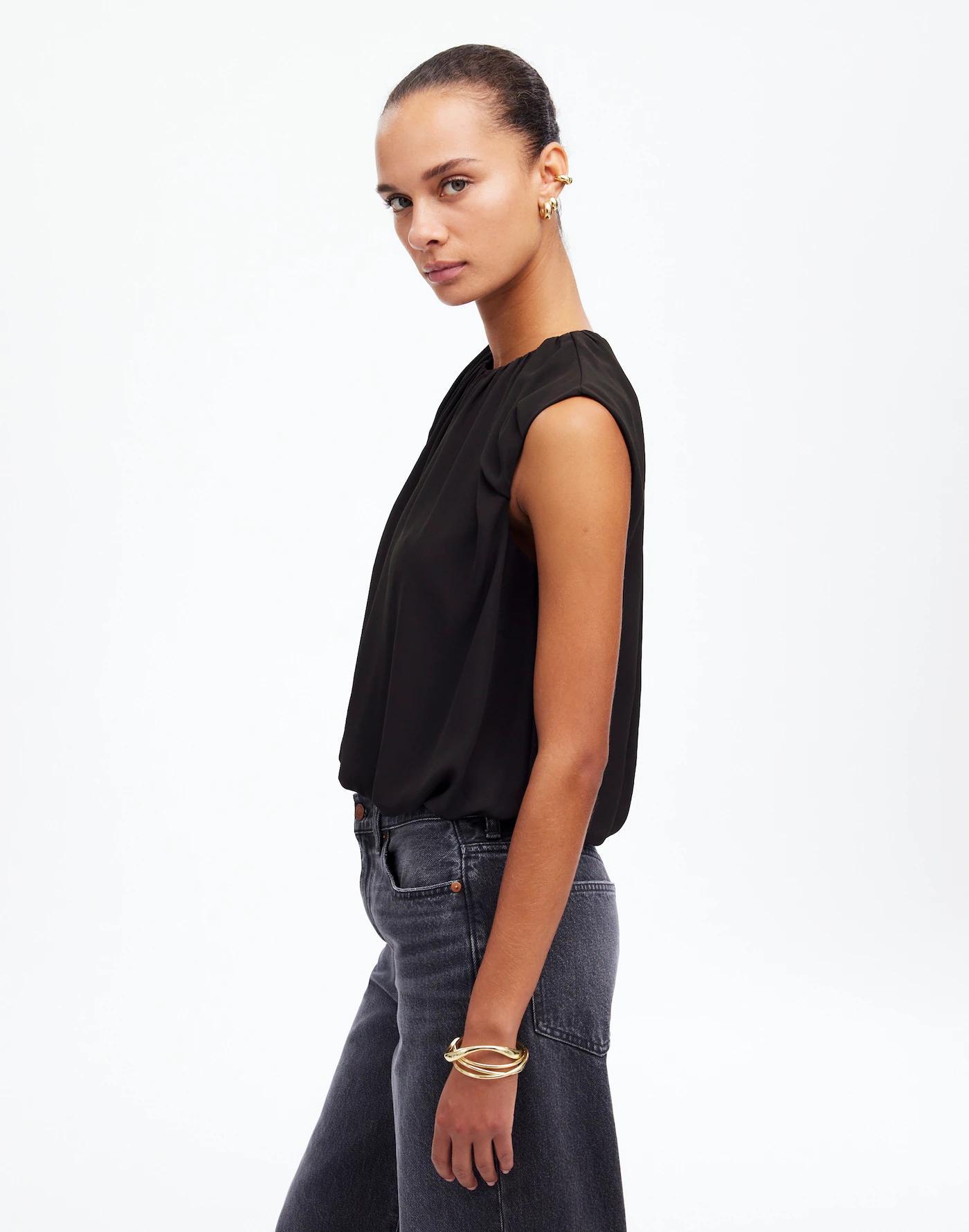 Sleeveless Bubble Top in Chiffon Product Image