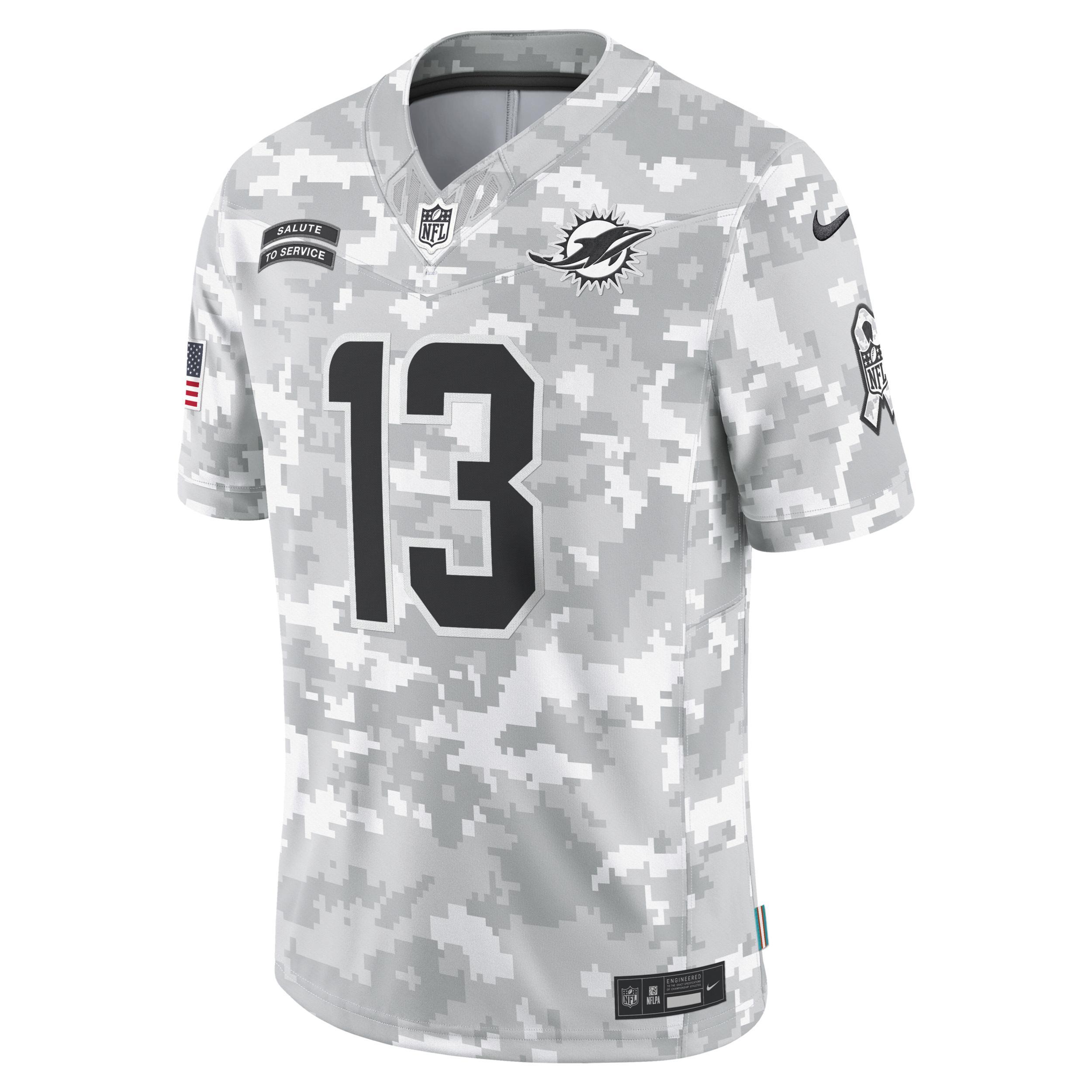 Mens Nike Dan Marino Arctic Camo Miami Dolphins 2024 Salute to Service Retired Player Limited Jersey Product Image