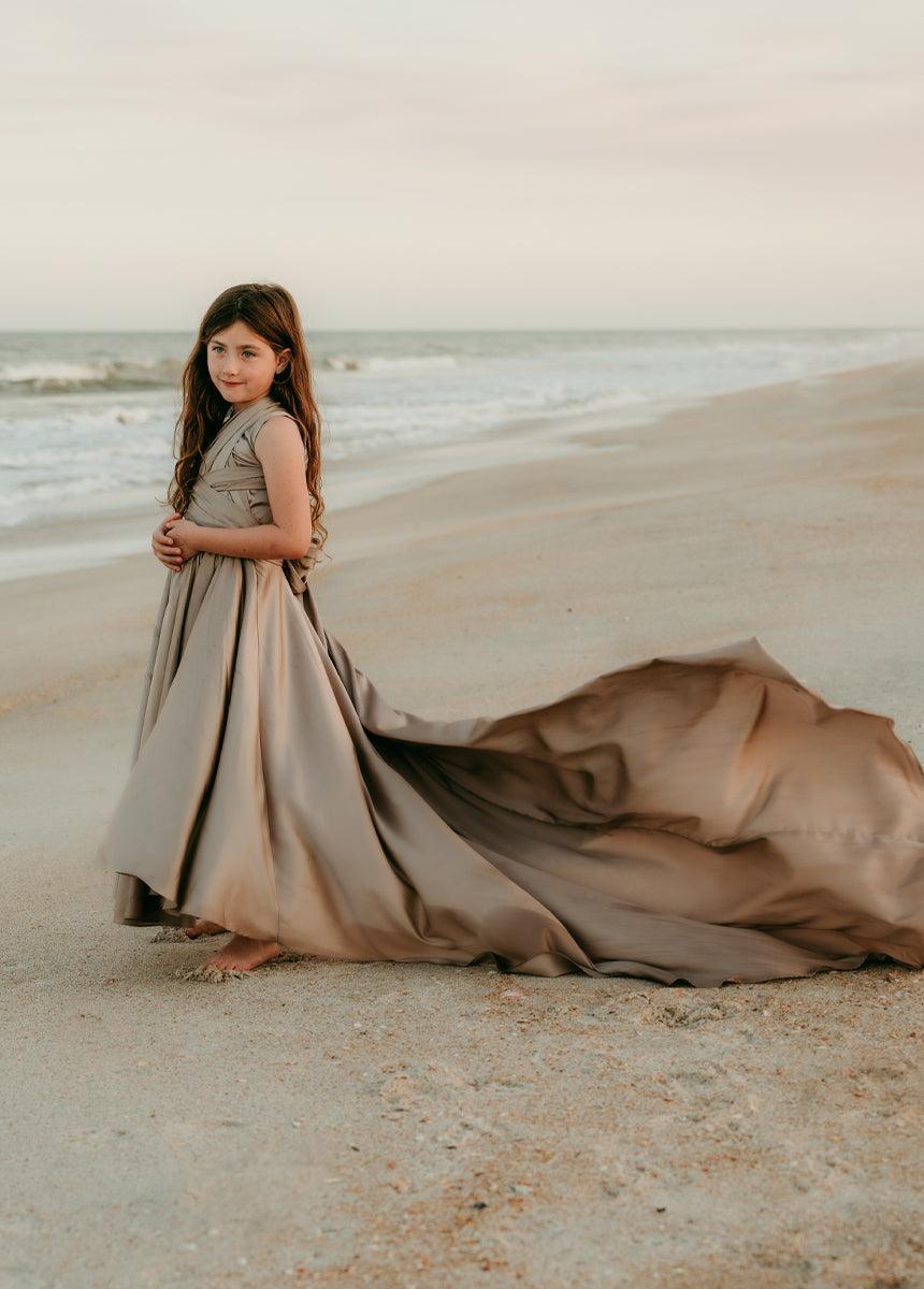 Junie Impact Dress in Stone Girls Product Image