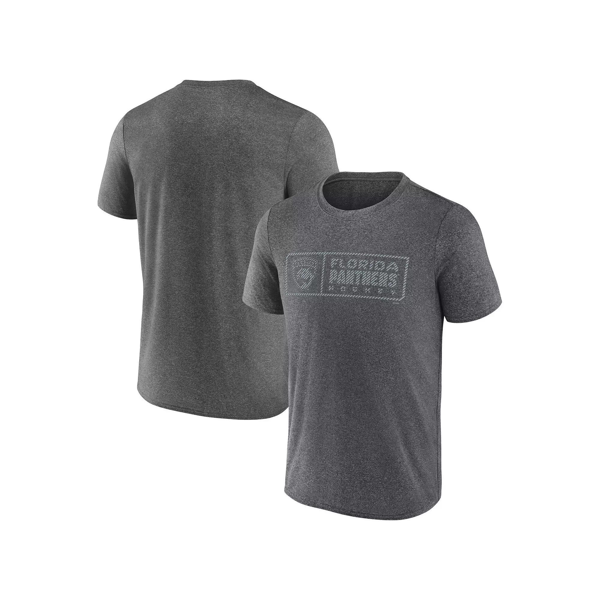 Men's Fanatics  Heather Charcoal Seattle Kraken Black Ice Synthetic T-Shirt, Size: 2XL, Krk Charco Product Image