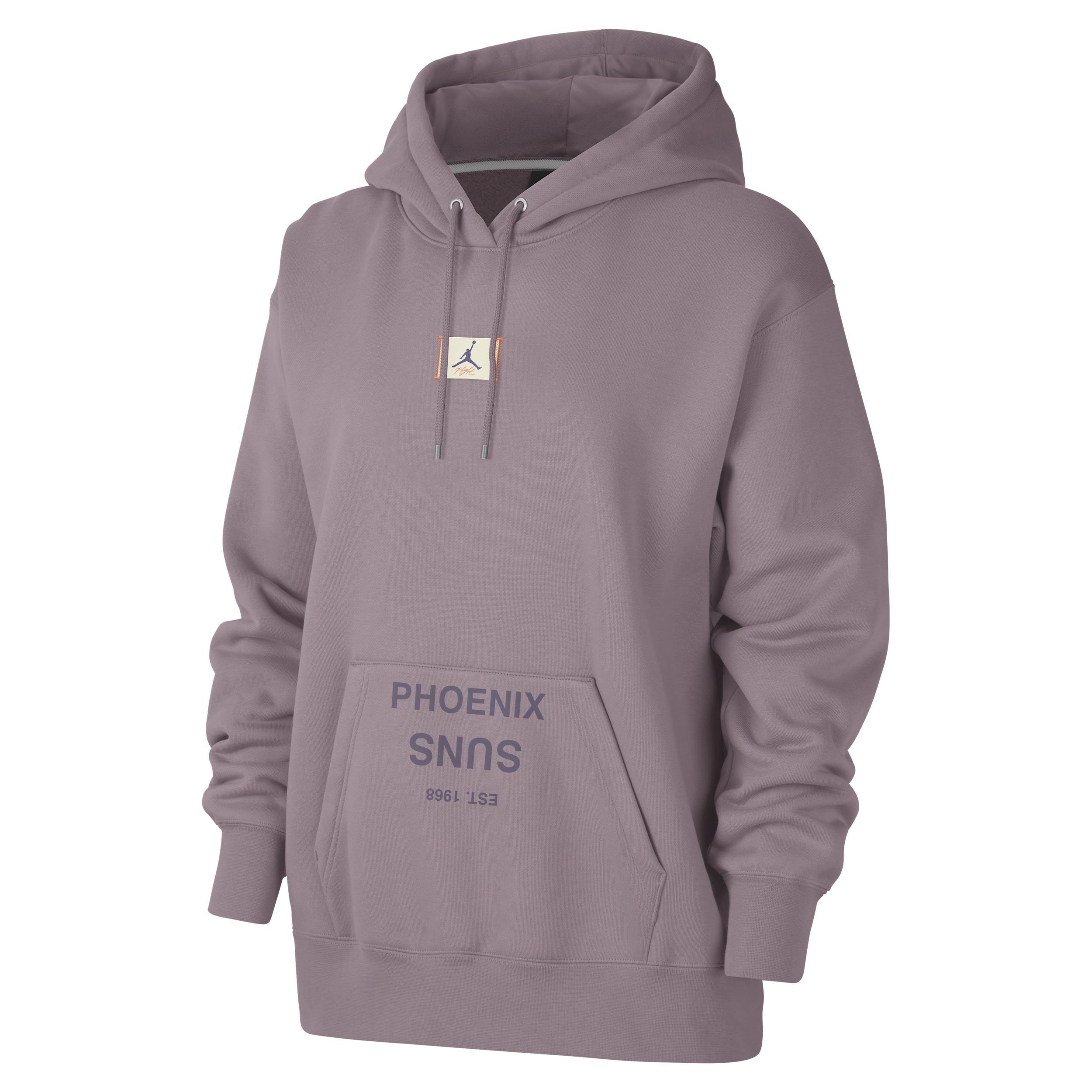 Nike Women's Los Angeles Lakers Flight Fleece Jordan NBA Satin-Lined Pullover Hoodie Product Image