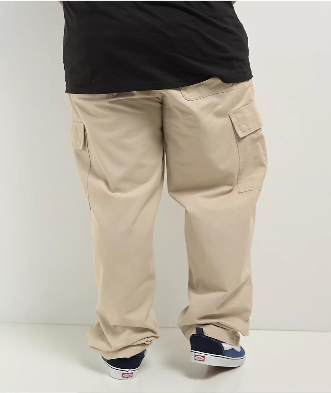 Obey Bigwig Baggy Twill Silver Grey Cargo Pants Product Image