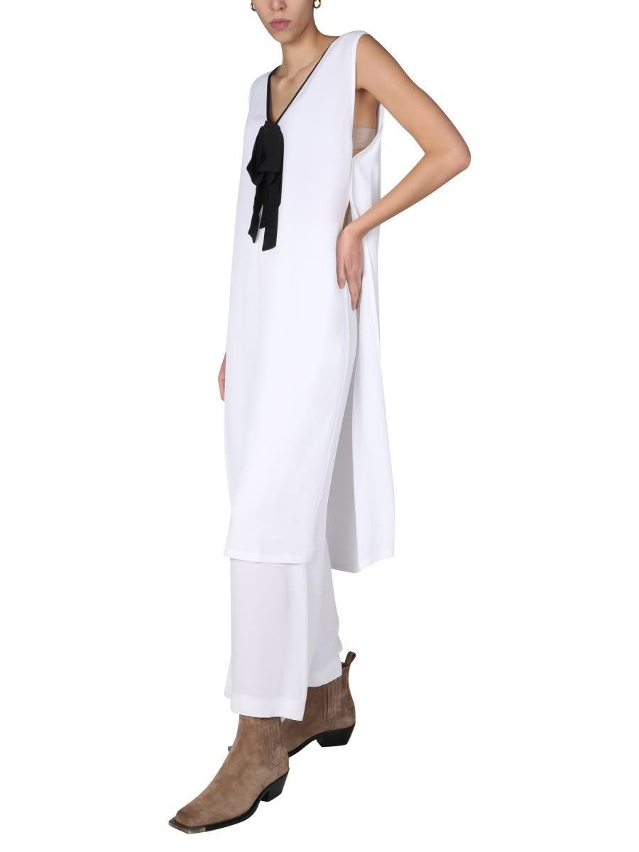 FABIANA FILIPPI Silk Blend Top In White Product Image