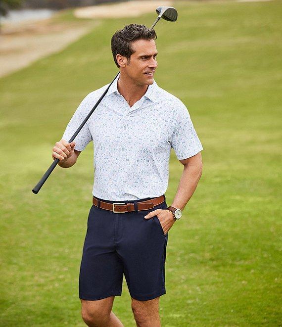 Callaway Classic Fit Flat Front Opti-Stretch Active Waistband Solid 9#double; Inseam Shorts Product Image