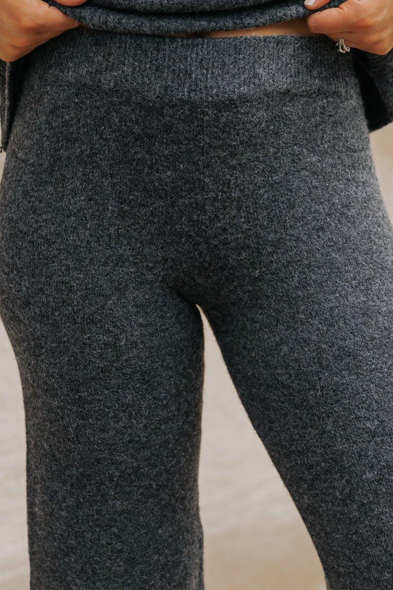 Comfy Lounge Sweater Pants - Charcoal - FINAL SALE Product Image